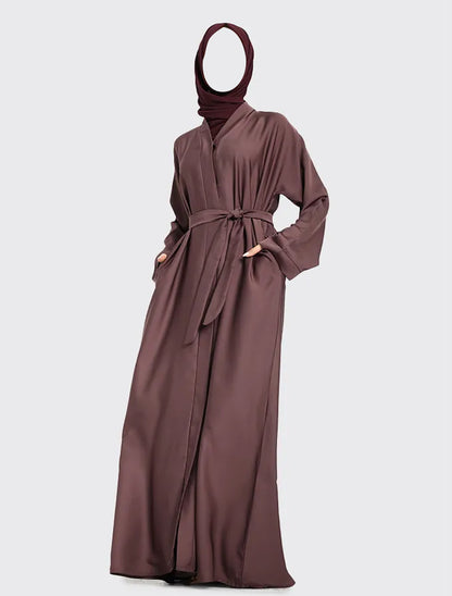 Mauve Open Abaya