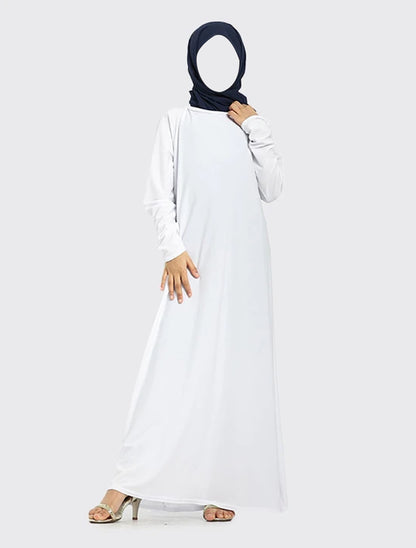 Girls White Inigo Abaya