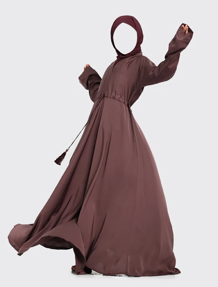 Girls Mauve Fozia Abaya