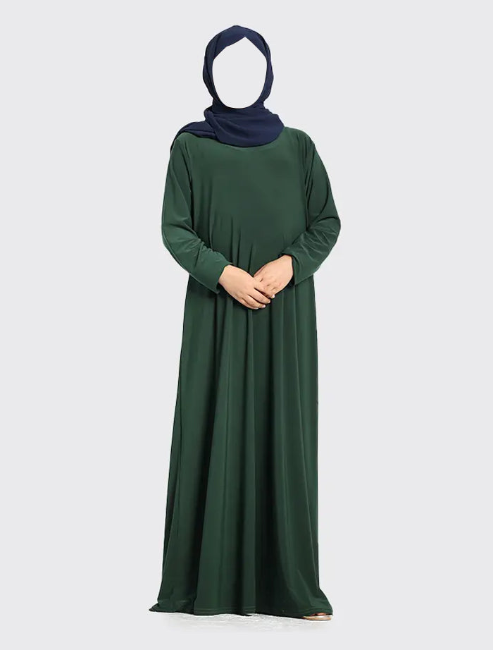 Girls Bottle Green Inigo Abaya