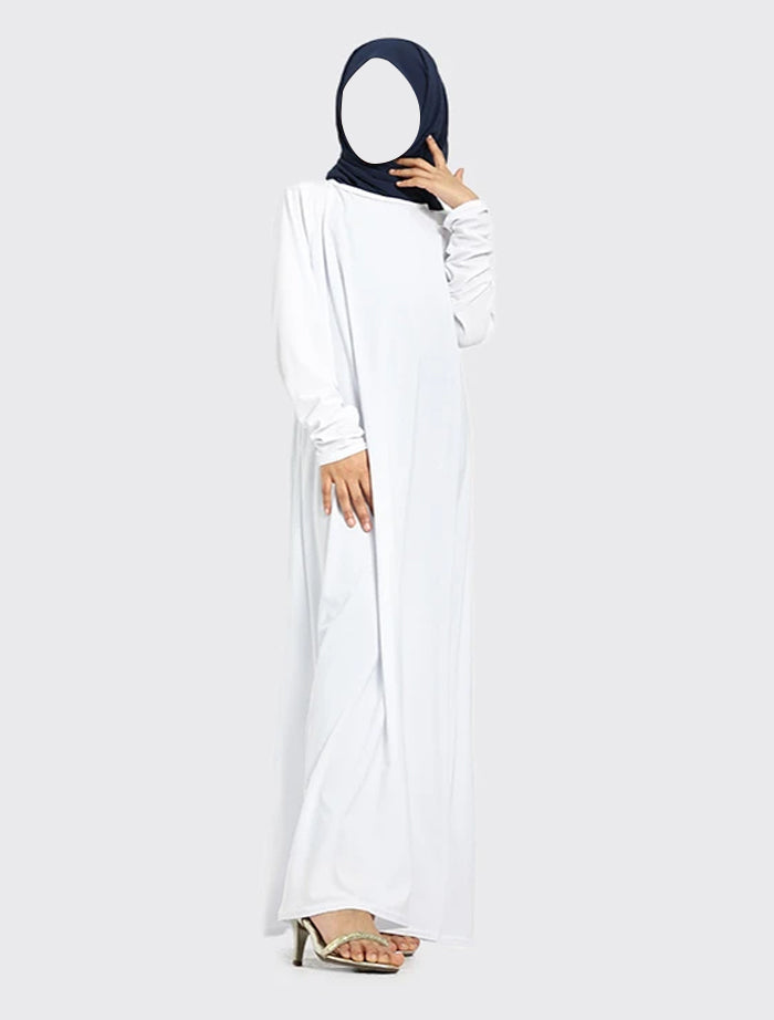 Girls White Inigo Abaya