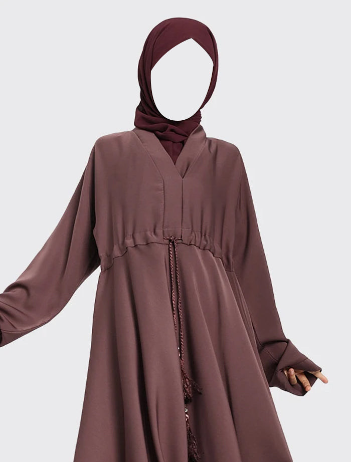 Girls Mauve Fozia Abaya