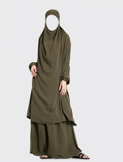 Olive Two Piece Jilbab