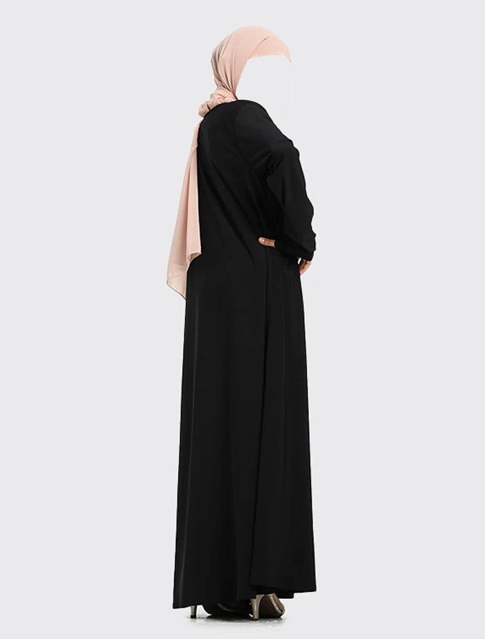 Girls Black Inigo Abaya