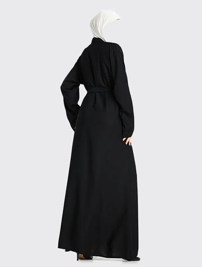 Black Open Abaya