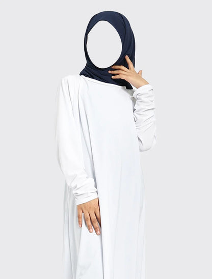 Girls White Inigo Abaya