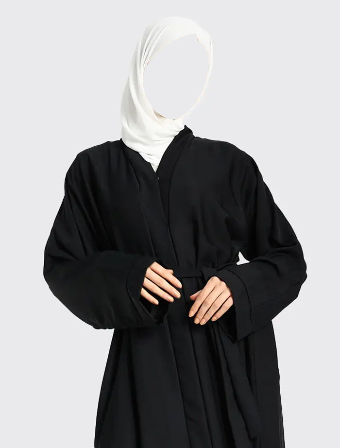 Black Open Abaya