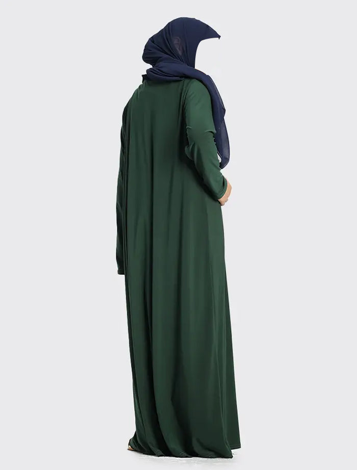 Girls Bottle Green Inigo Abaya