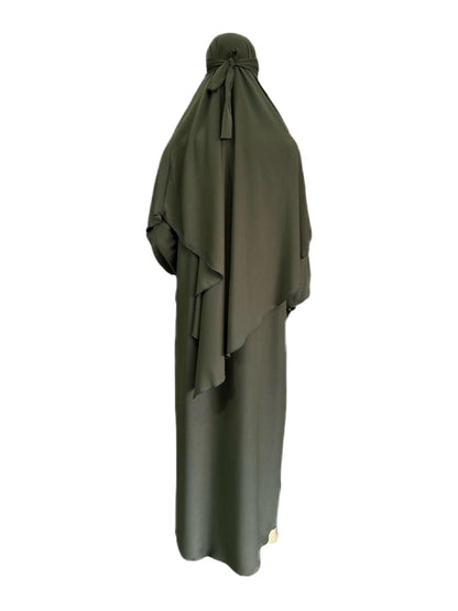 Khimar With Abaya Set 2 Piece Olive green