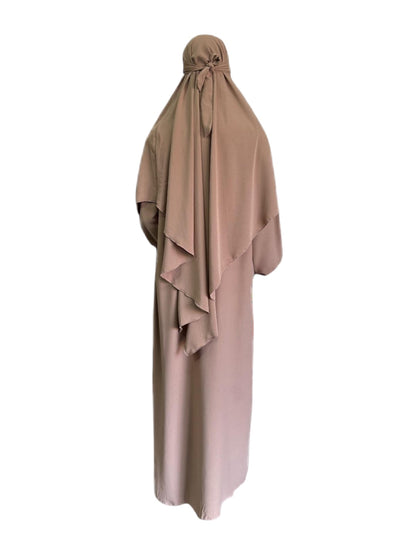 Khimar With Abaya Set 2 Piece brown