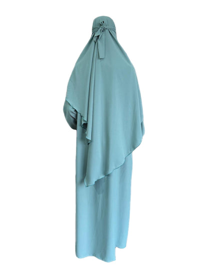 Khimar With Abaya Set 2 Piece Light blue