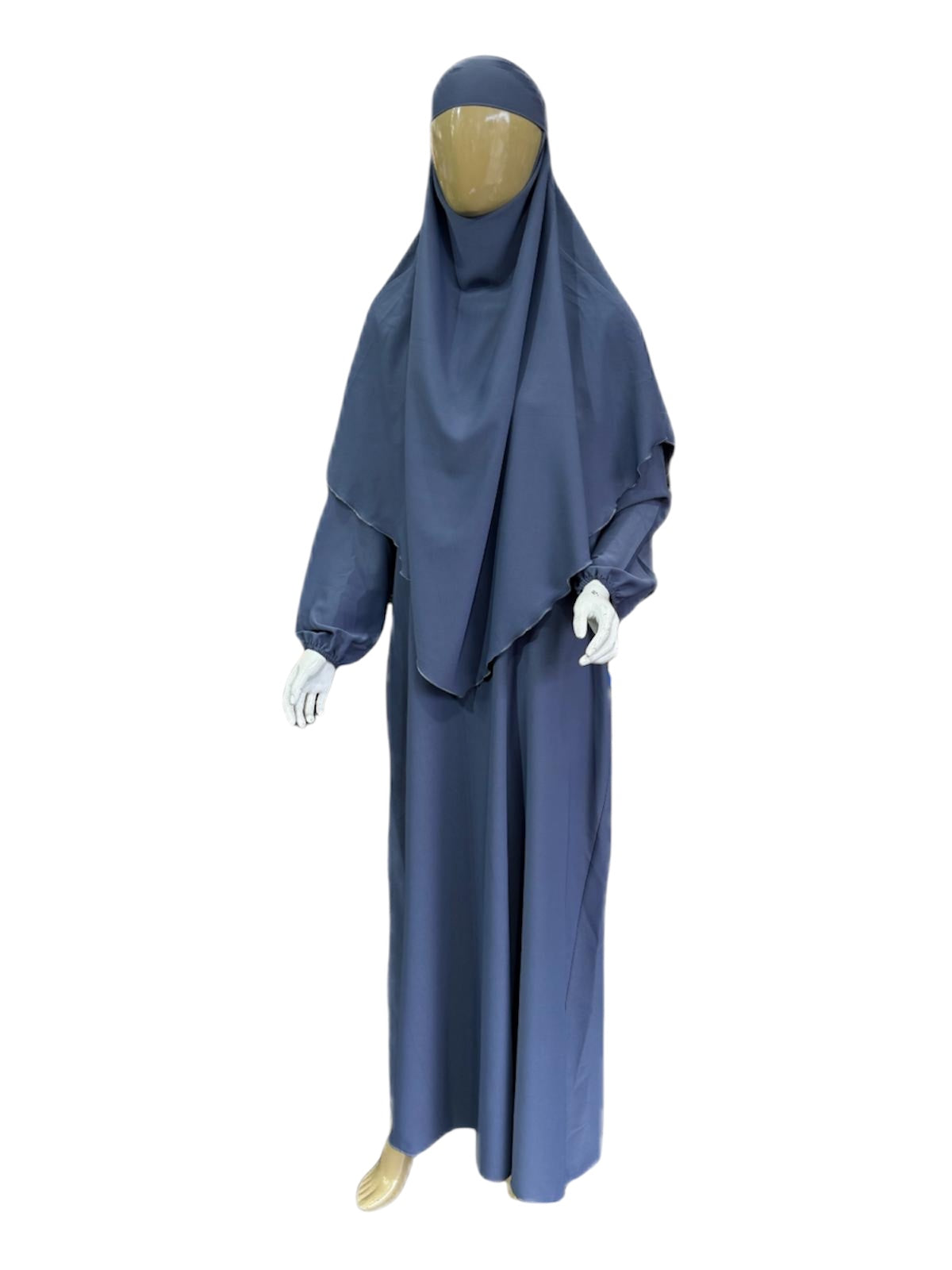 Khimar With Abaya Set 2 Piece Blue grey