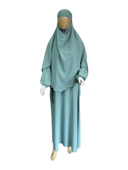 Khimar With Abaya Set 2 Piece Light blue