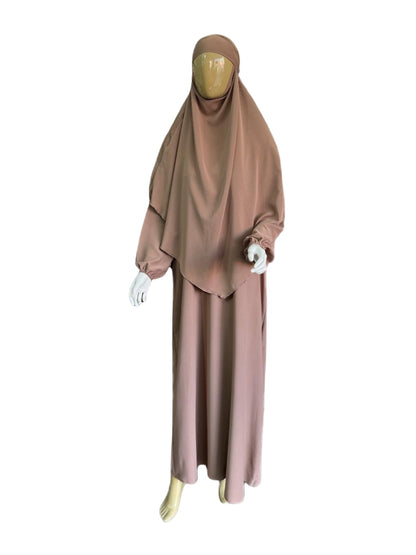 Khimar With Abaya Set 2 Piece brown