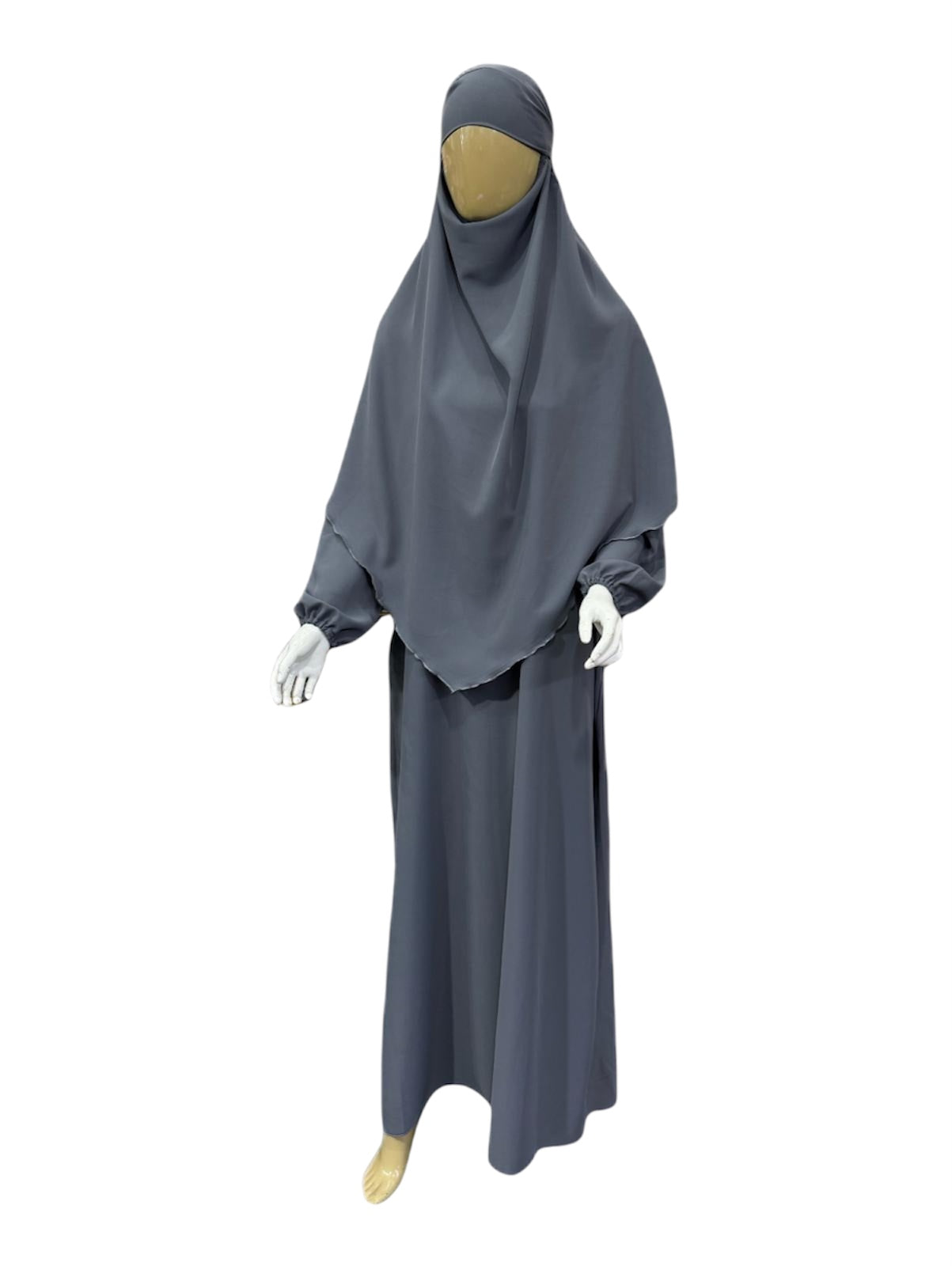 Khimar With Abaya Set 2 Piece Grey