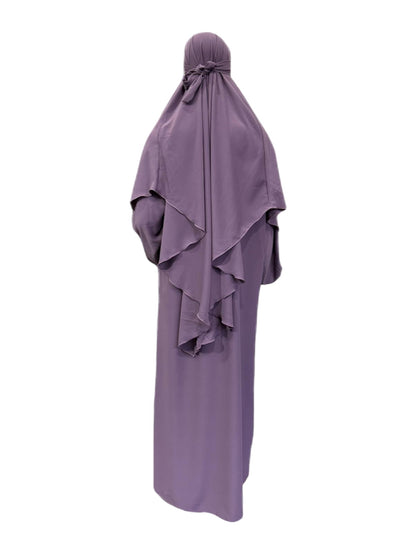 Khimar With Abaya Set 2 Piece Purple